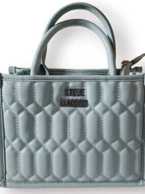 Steve Madden Quilted Mini Tote in Pale Blue